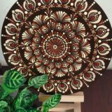 nk lm 05 brown floral mandala art 1