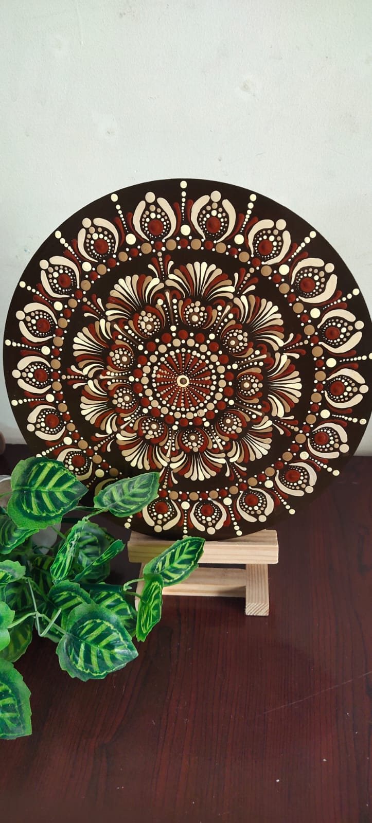 Brown Floral Mandala Art