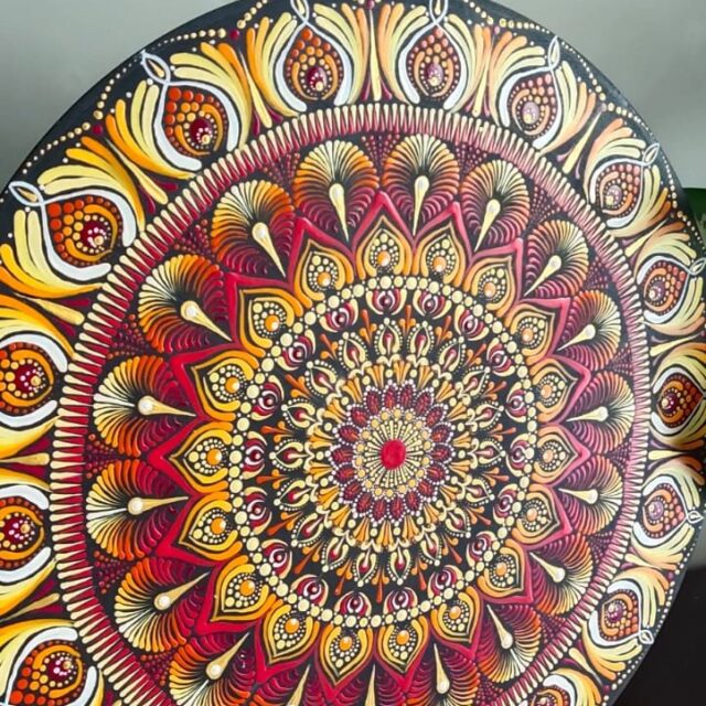 nk lm 10 golden floral mandala art 1