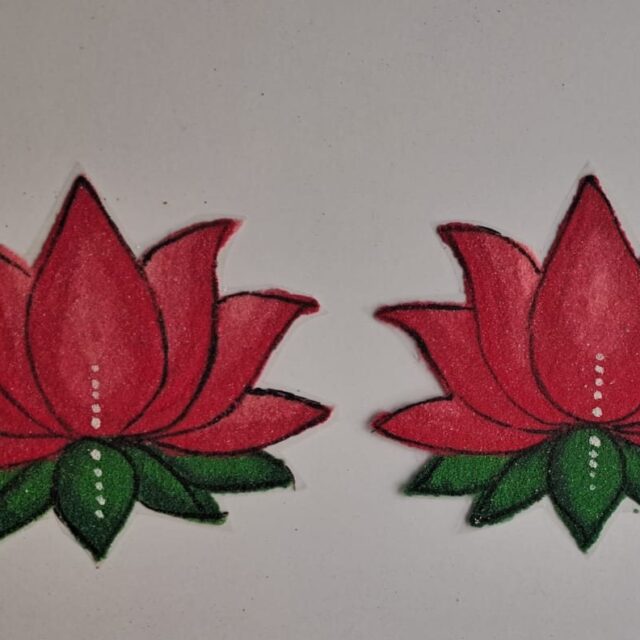 nk rr 03 traditional lotus flower rangoli 1