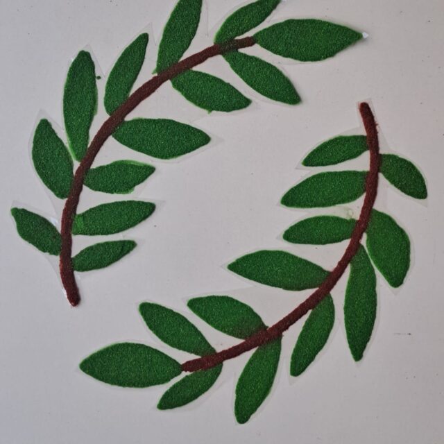 nk rr 08 minimal green leaves rangoli 1