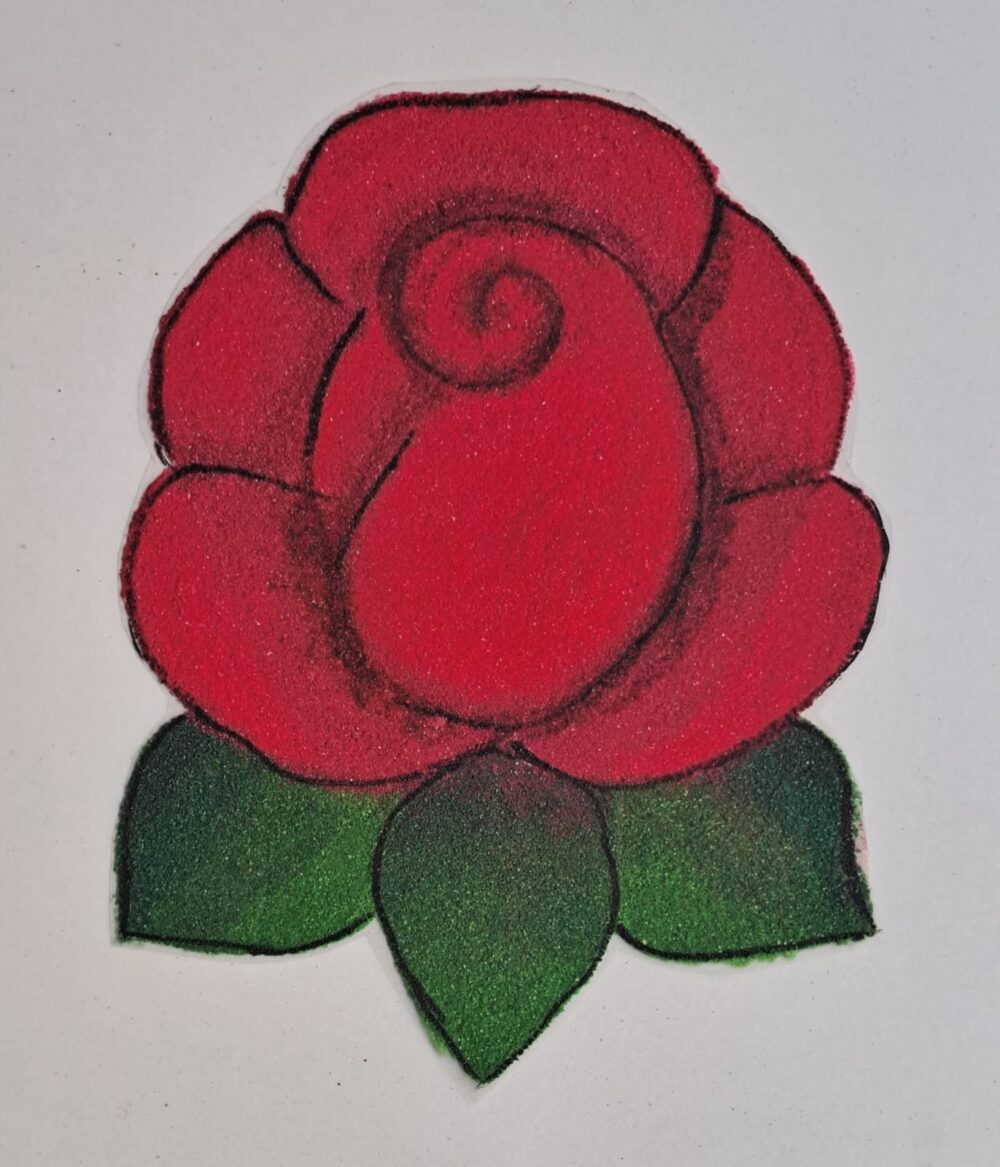 Red Rose Ready Rangoli