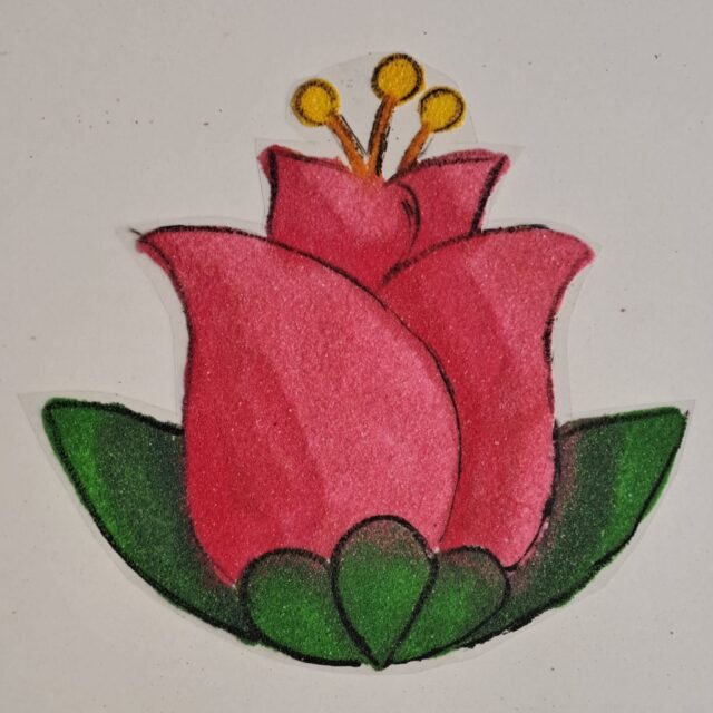 nk rr 14 classic pink rose ready rangoli 1