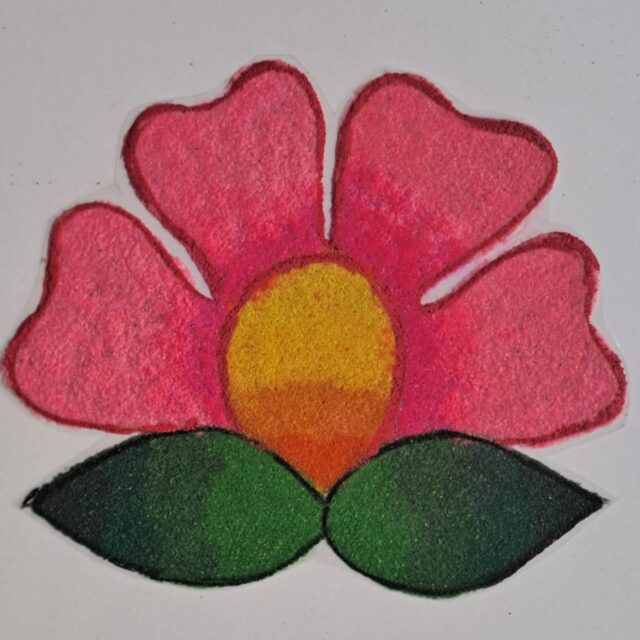 nk rr 16 minimal pink flower ready rangoli 1