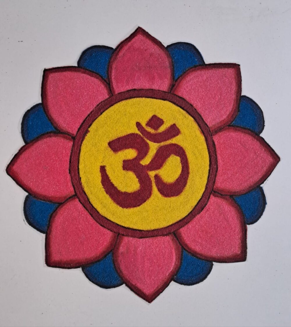 Traditional Om Lotus Ready Rangoli
