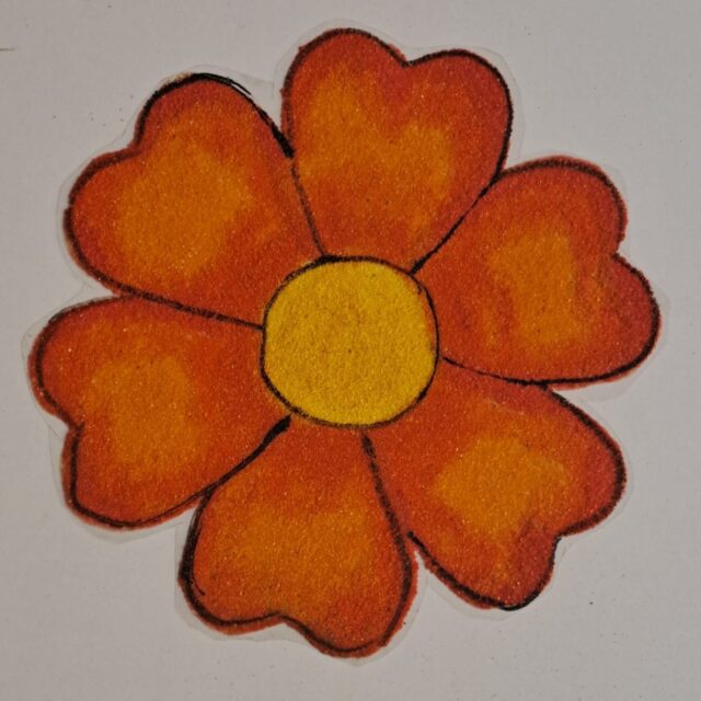 nk rr 20 classic orange flower ready rangoli 1