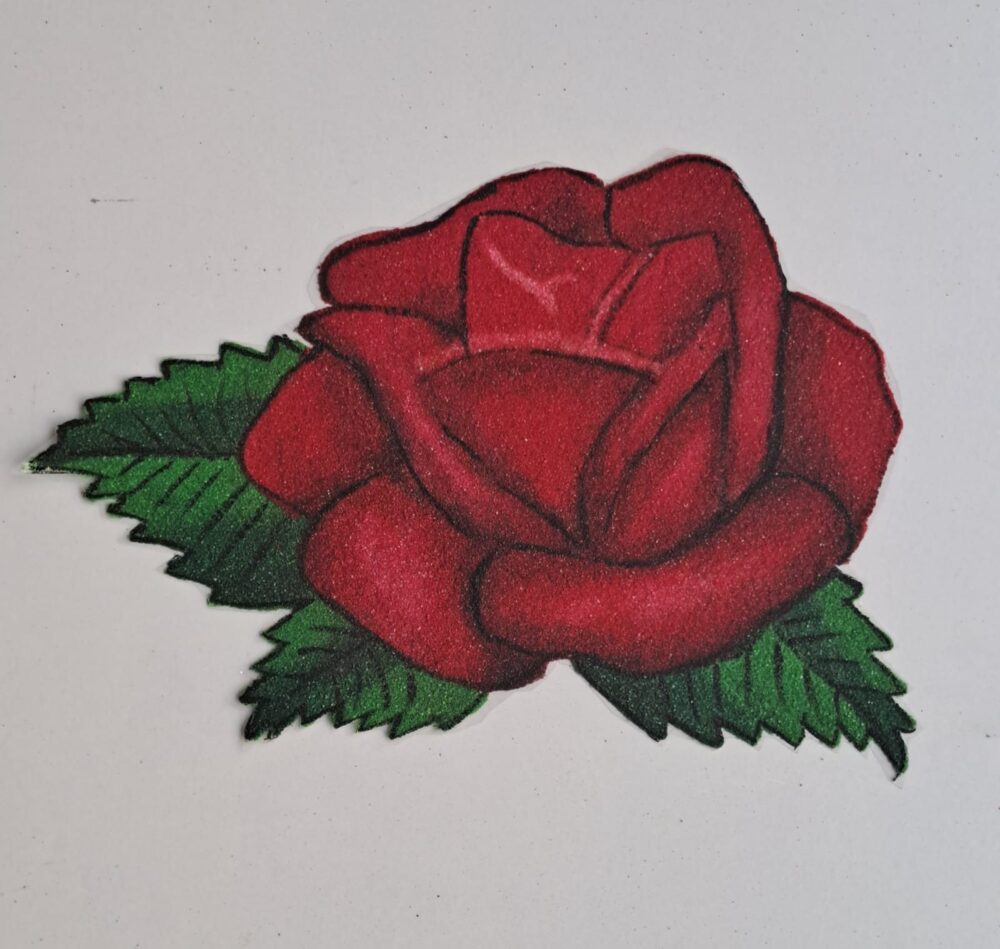 Classic Red Rose Ready Rangoli
