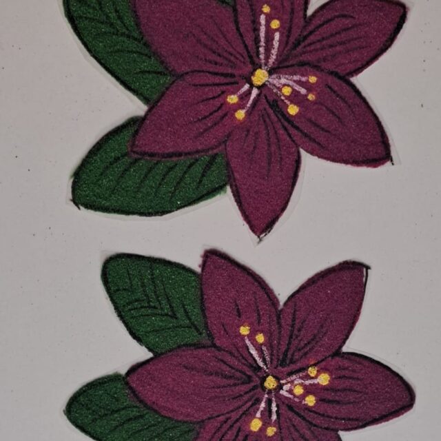 nk rr 23 purple lily flower ready rangoli 1