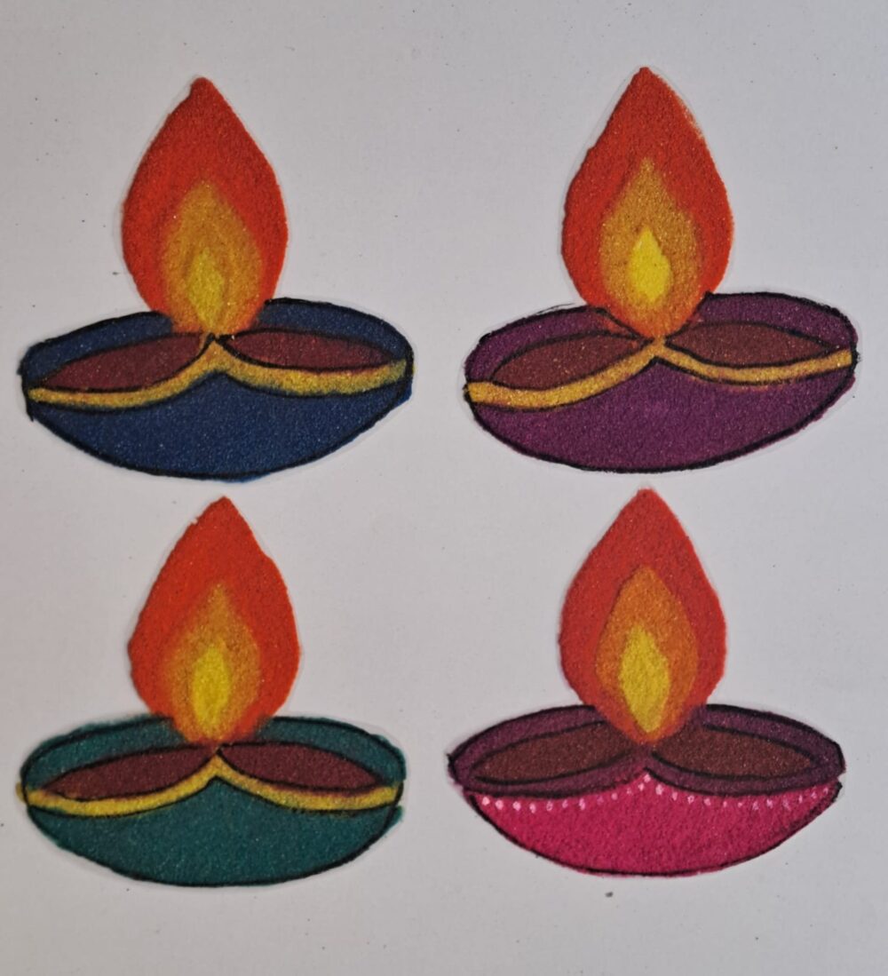 Colored Diyas